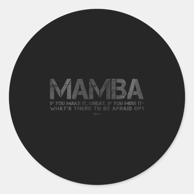 What's There To Be Afraid Of_ Basketball Court Mot Classic Round Sticker (Front)