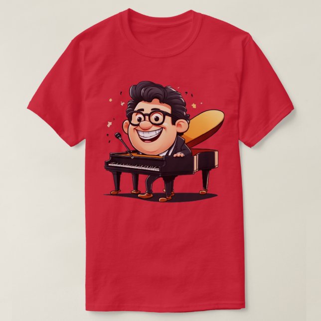 Whats This Guy Doing In My Piano T-Shirt (Design Front)