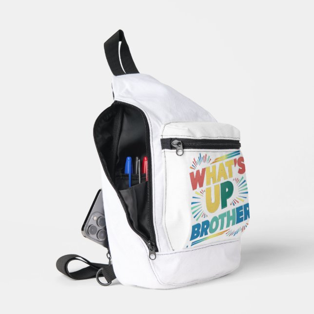 what's up brother (D) Sling Bag (Open)