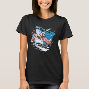 Whats Up Dude  Shark & Surfer Ocean  Sea Retro T-Shirt