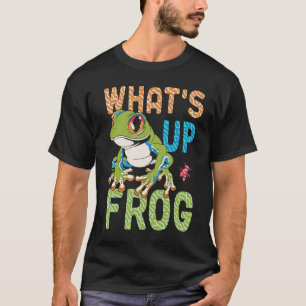 What's Up Frog   Dog Dawg Slang  Colorful Tree Toa T-Shirt