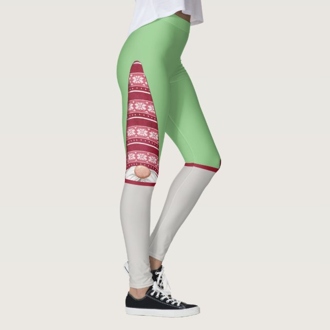 What's Up Gnomie Holiday Gnome Leggings (Right)