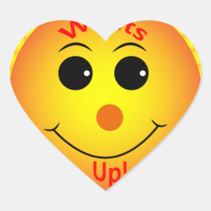 Whats Up ! Heart Sticker