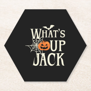 What's Up Jack Halloween Paper Coaster