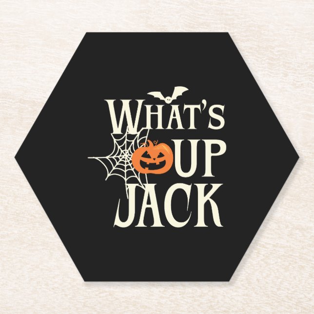 What's Up Jack Halloween Paper Coaster (Front)