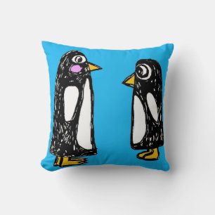 What's Up? Penguin Throw Pillow