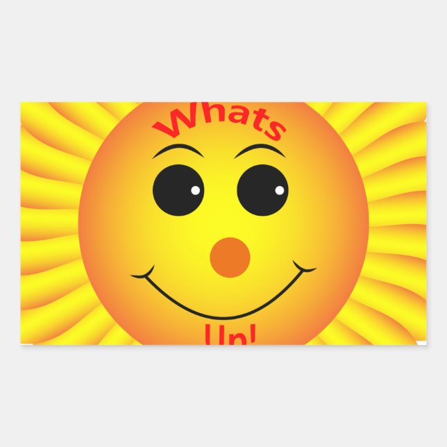 Whats Up ! Rectangular Sticker (Front)