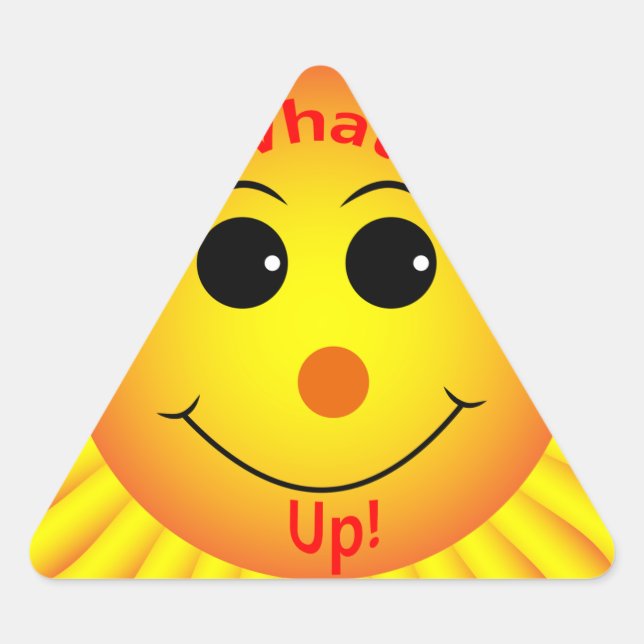 Whats Up ! Triangle Sticker (Front)
