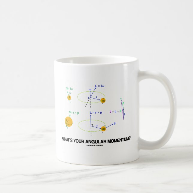 What's Your Angular Momentum? (Physics Diagrams) Coffee Mug (Right)
