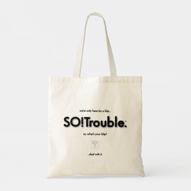 what's your blip? tote bag (Back)