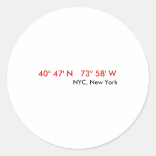 Whats Your Coordinates _1  Classic Round Sticker
