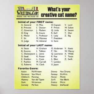 What's Your Creative Cat Name? Poster
