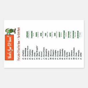 What's Your Elf Name? Stickers