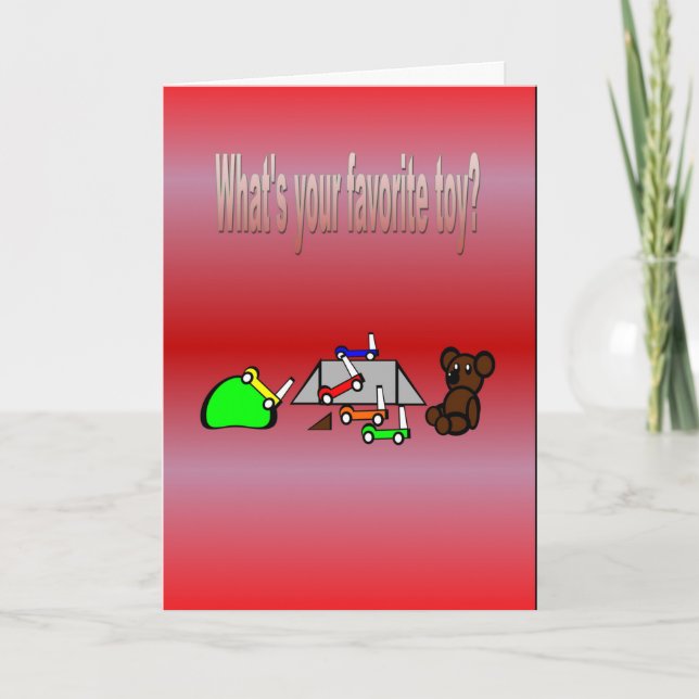 What's your favourite toy? card (Front)