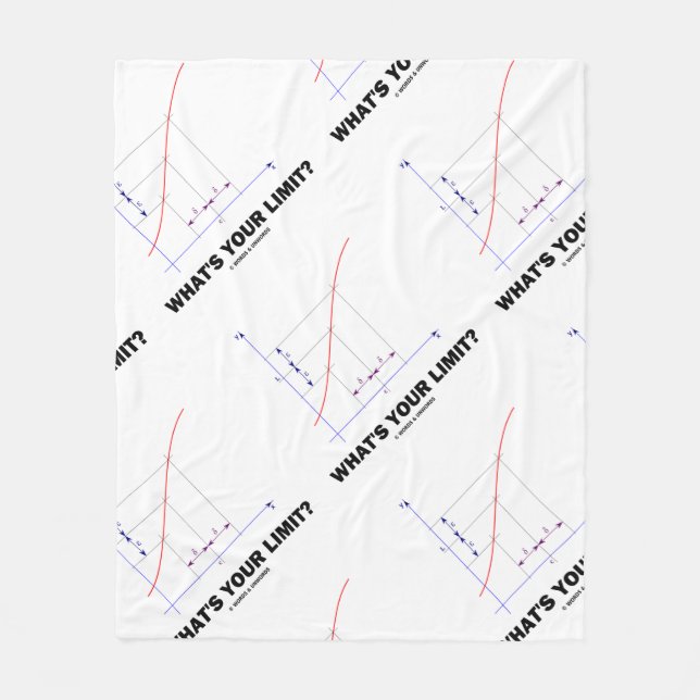 What's Your Limit? Limit Function Geek Humour Fleece Blanket (Front)