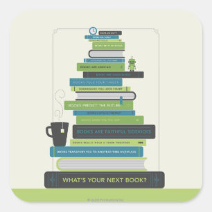What's Your Next Book? Square Sticker