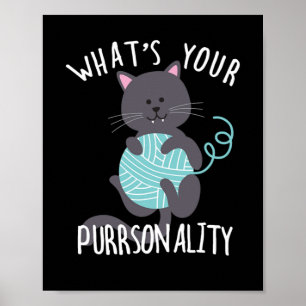 Whats Your Purrsonality Cat Kitten Purring Poster