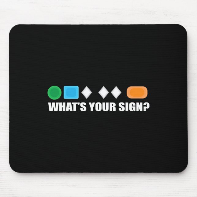 What's Your Sign Skiing Difficulty Ski Skier  Mouse Mat (Front)