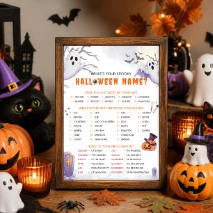 What's Your Spooky Halloween Name? Party Game Invitation