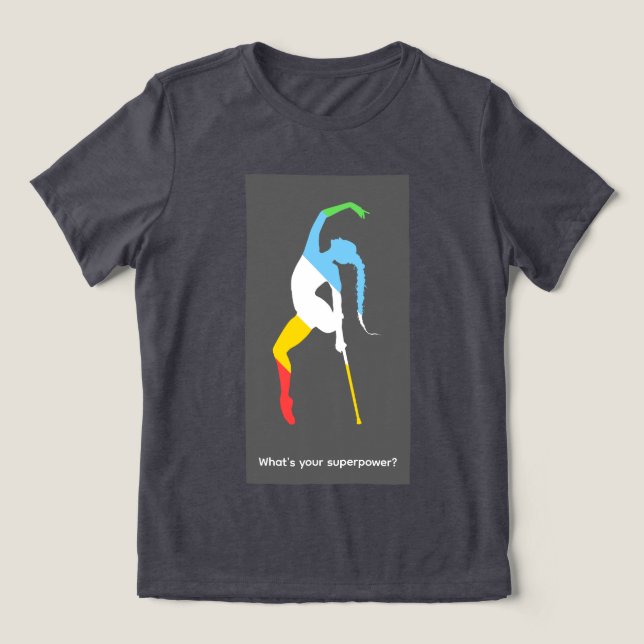 What's your superpower? Disability Pride Month Tri-Blend Shirt (Design Front)