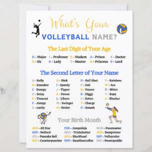 What's Your Volleyball Name Game