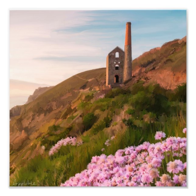 Wheal Coates, tin mine, Cornwall, England Photo Print (Front)