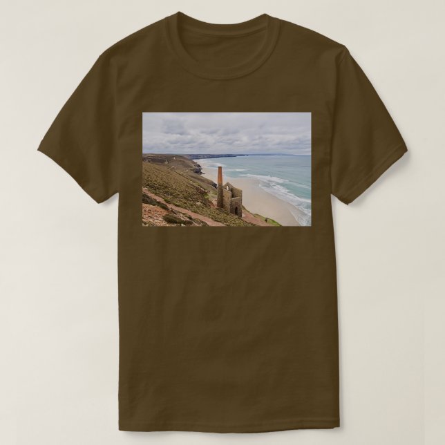 Wheal Coates Towanroath Shaft Engine House St Agne T-Shirt (Design Front)
