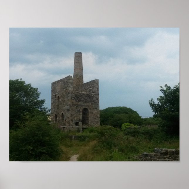 Wheal Peevor Cornish Tin Mine Photograph Poster (Front)