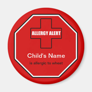 Wheat Allergy Medical Allergic Alert Std Magnet