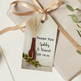Wheat and Hops Brewery Wedding Favour Tags