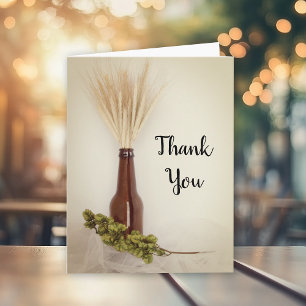 Wheat and Hops Brewery Wedding Thank You Note