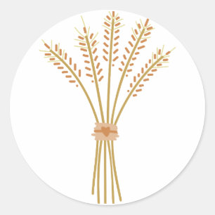 Wheat Bundle Classic Round Sticker