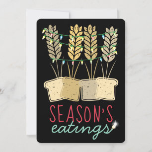 Wheat Christmas lights bread holiday baking Card