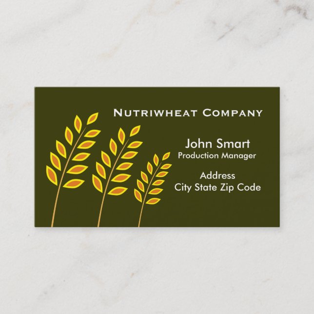 Wheat Company Business Cards (Front)