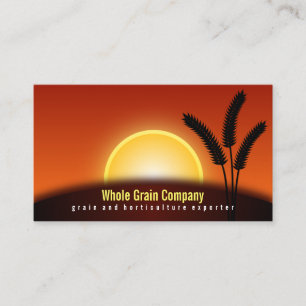 Wheat Ears Sunset Horticulture Business Cards