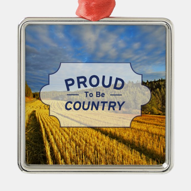 Wheat Field After Harvest Metal Tree Decoration (Front)