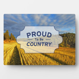 Wheat Field After Harvest Plaque