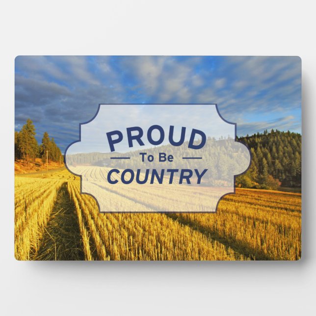 Wheat Field After Harvest Plaque (Front)