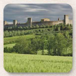 Wheat field and distant Monteriggioni, in the Coaster