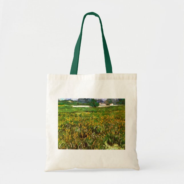 Wheat Field at Auvers by Vincent van Gogh Tote Bag (Front)