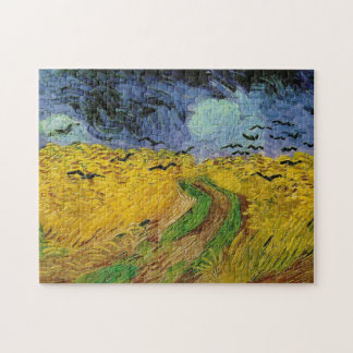 Wheat Field Crows Van Gogh Painting Art Vintage Jigsaw Puzzle
