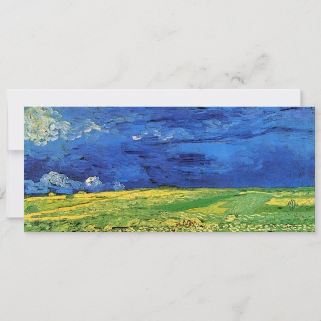 Wheat Field Under Clouded Sky by Vincent van Gogh (Front)