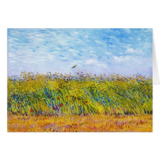 Wheat Field with a Lark by Vincent Van Gogh (Front Horizontal)