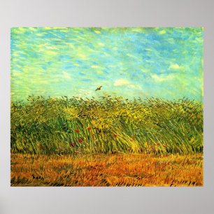 Wheat Field with a Lark (van Gogh) Poster