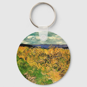 Wheat Field with Cornflowers by Vincent van Gogh Key Ring