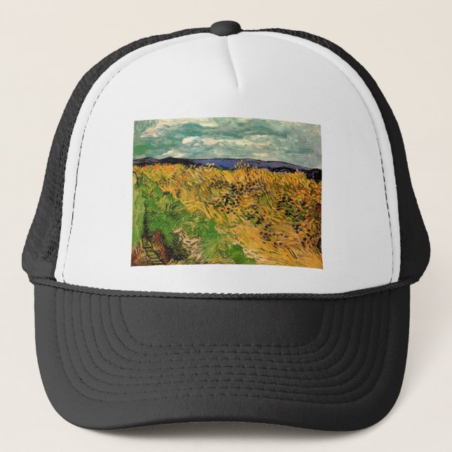 Wheat Field with Cornflowers by Vincent van Gogh Trucker Hat (Front)