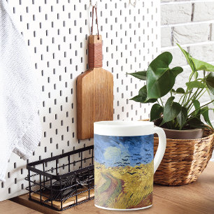Wheat Field with Crows by Van Gogh Bone China Mug