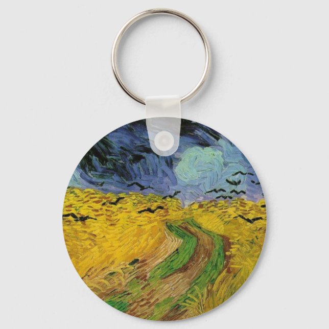 Wheat Field with Crows Key Ring (Front)