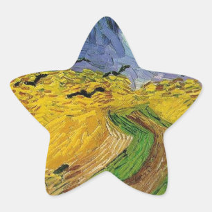 Wheat Field with Crows Star Sticker