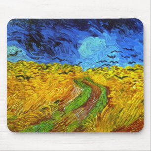 Wheat Field with Crows Van Gogh Fine Art Mouse Mat